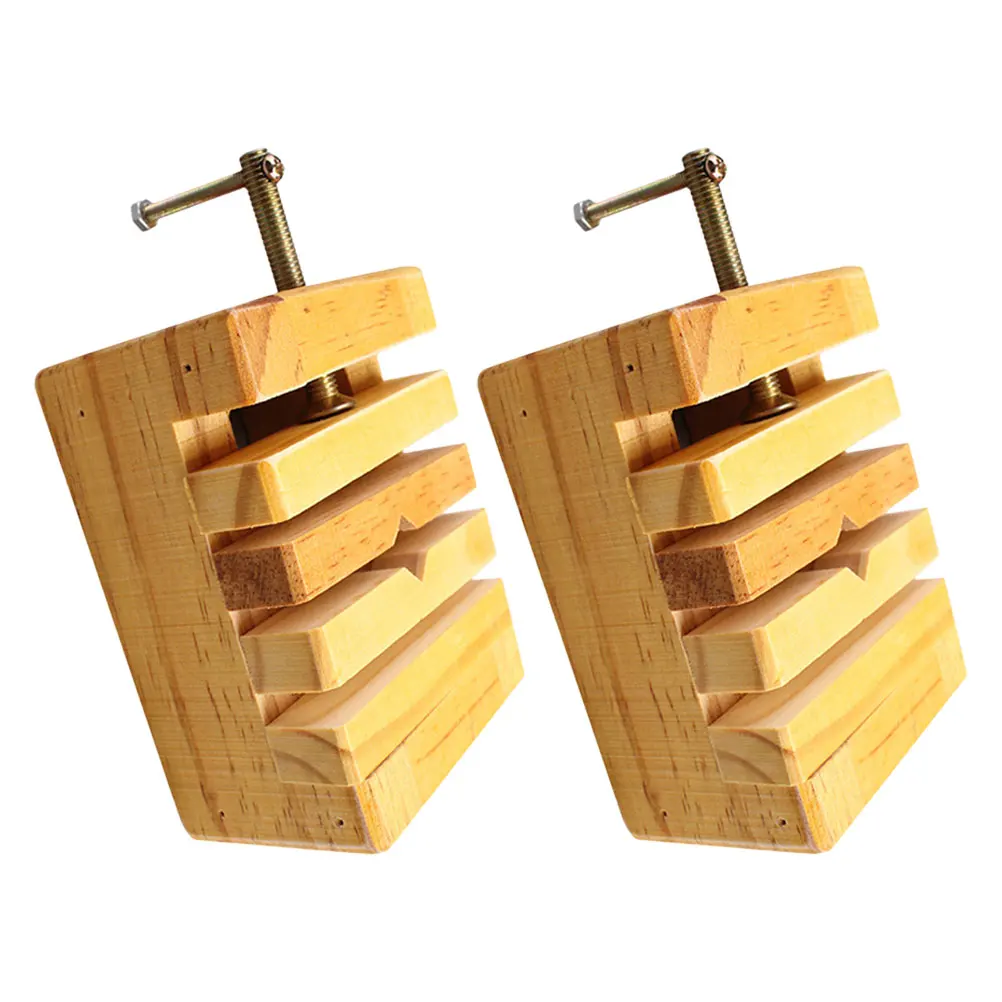 

2 Pcs Seal Engraving Bed Accessories Desktop Mini Drill Press Vise Clamp Hardwood Craft Table Bench Engraved