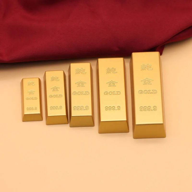 Wholesale Two Pieces Price Gold Bar National Fashion Gold Bar Solid Alluvial Gold Gold Bar Enterprise Opening Gift Pure Copper