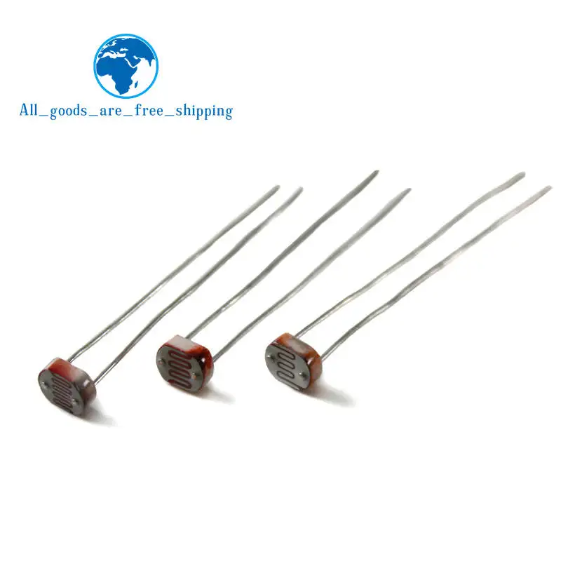 TZT-ضوء المقاوم المعتمدة ، Photoresistor ، المقاومة الضوئية ، 5506 ، 5516 ، 5528 ، 5537 ، 5539 ، LDR ، 5 مللي متر ، الجملة ، التجزئة ، 20 قطعة