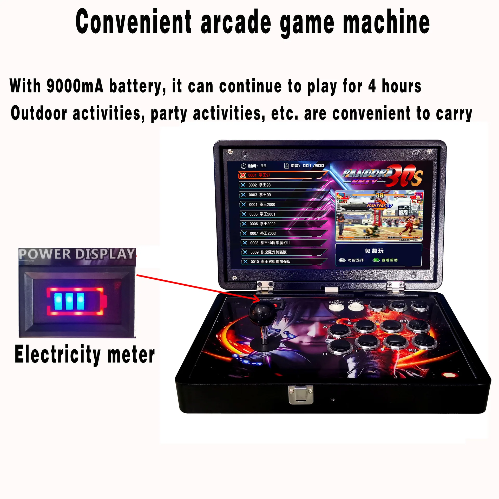 For Pador 2025 All-in-One Portable 14-inch Screen Arcade Home Game Console New 2025 Model Coin-operated Dual Desktop English
