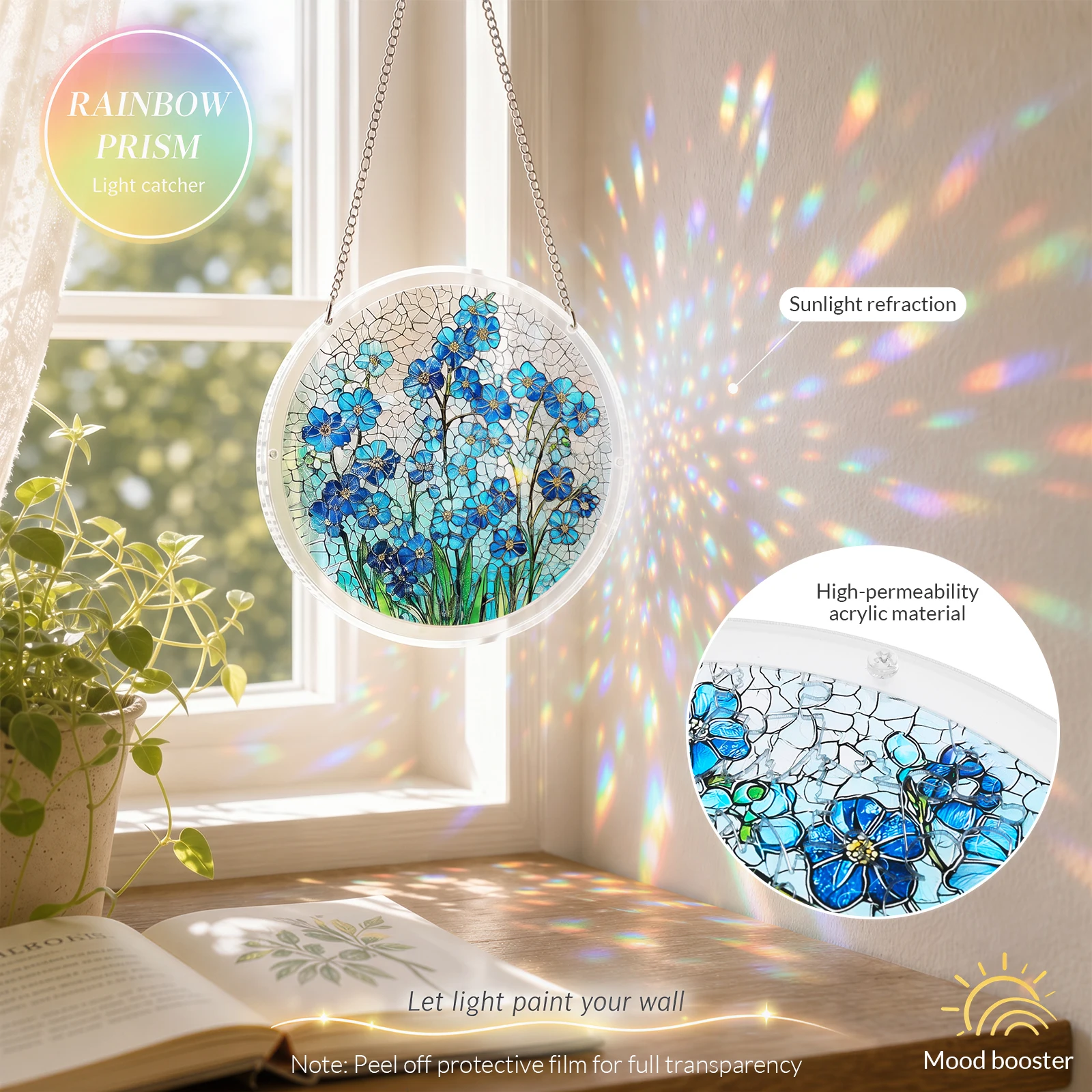 Acrylic Suncatcher Puzzle 7.4inch DIY Sun Catcher Puzzle Kit Window Hanging Creative Home Decoration for Garden Walls Porches - view 2