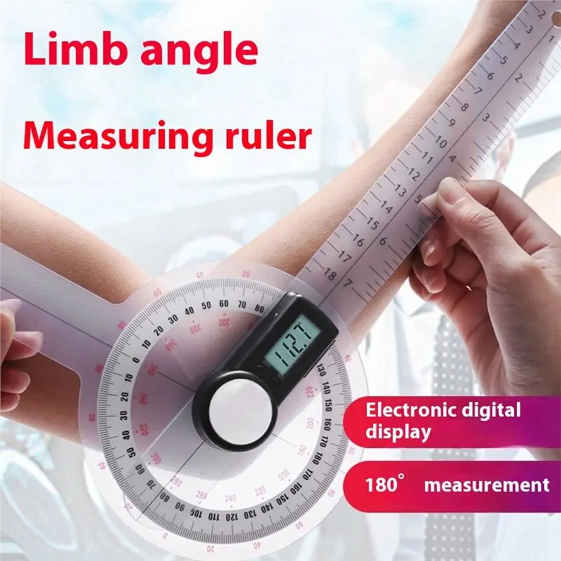 A25F-Digital Goniometer 0-180° Electronic Angle Measurer For Joint Mobility Body Rehabilitation Physical Therapy