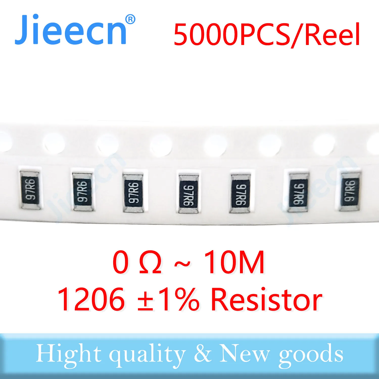 

Jieecn 5000 шт. 1206 F 1% SMD резистор 0R-10M 1/4W 0 1 10 100 150 220 330 Ом 1K 2.2K 4.7K 10K 100K 1R 10R 100R 150R 220R 3216