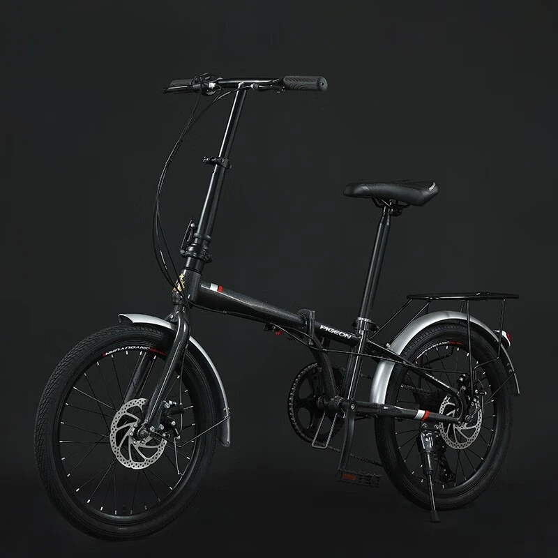 

20 Inch Folding Bike 7 Speed Lightweight Aluminum Frame Compact Portable City Commuter Student Adult Disc Brake Light Gravel