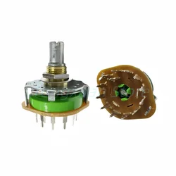 1pc ALPS Rotary Switch SRRM1C6200 Band Switch 1 Pole 12 Position 360 degree Infinite Rotation Amplifier Signal Switch 15mm Shaft