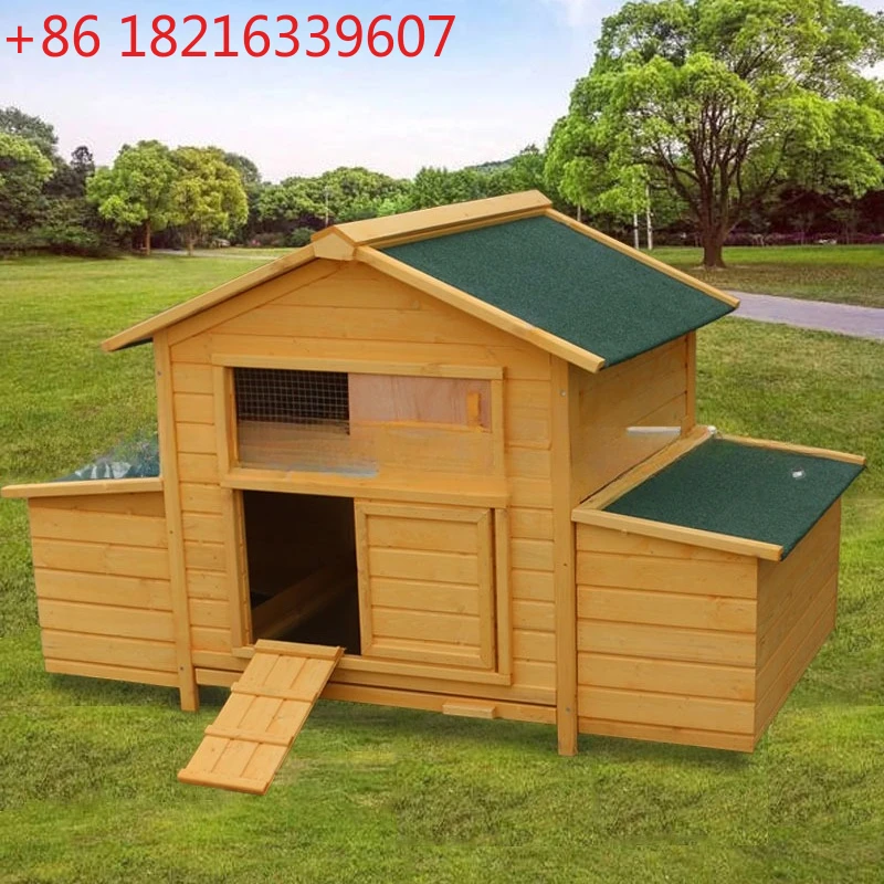 

Outdoor large wooden chicken coop egg laying rain and sun protection rabbit house
