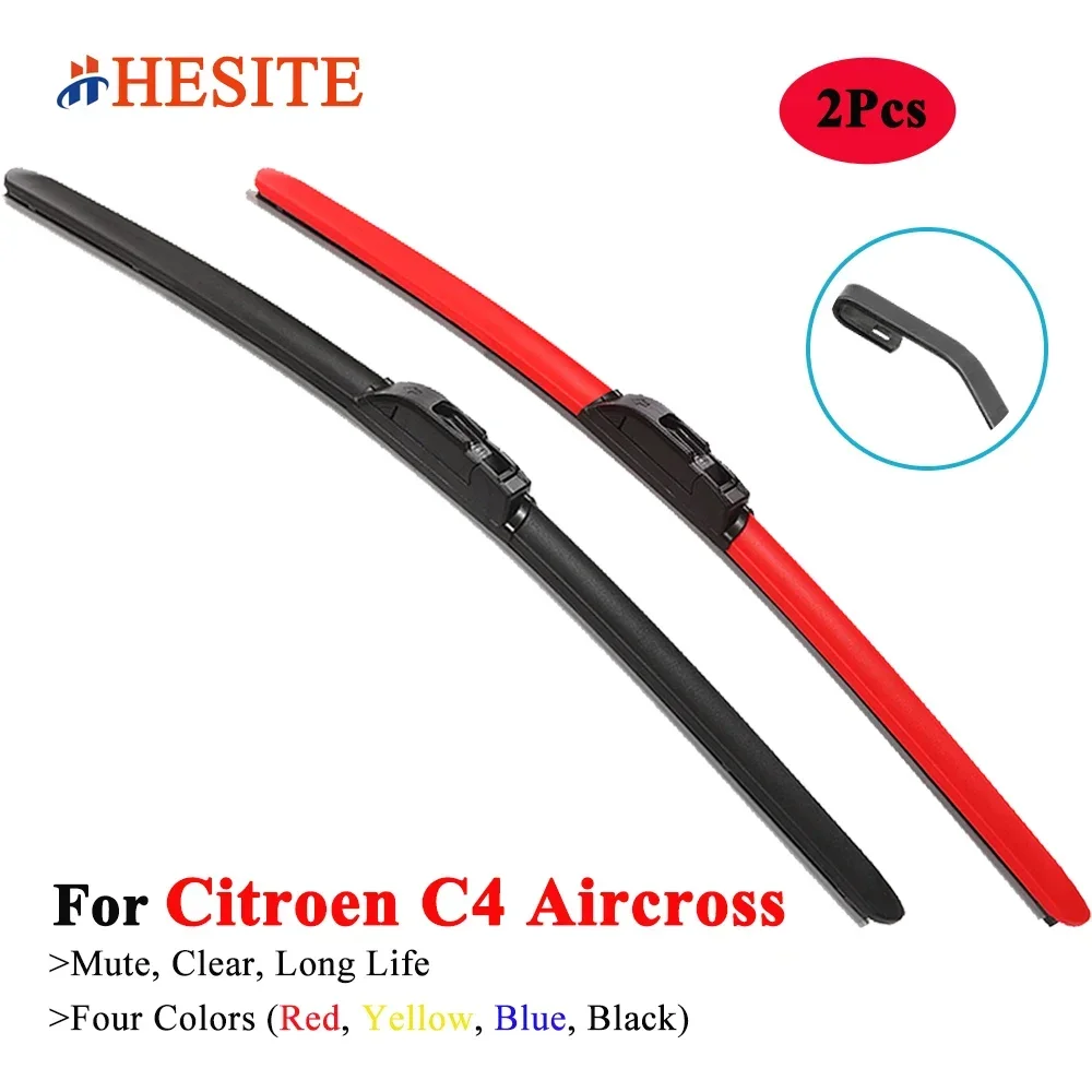 

HESITE Colorful Wiper Blade For Citroen C4 Aircross SUV 2012 2013 2014 2015 2016 2018 2019 2020 2021 2022 Red Blue Yellow Wipers