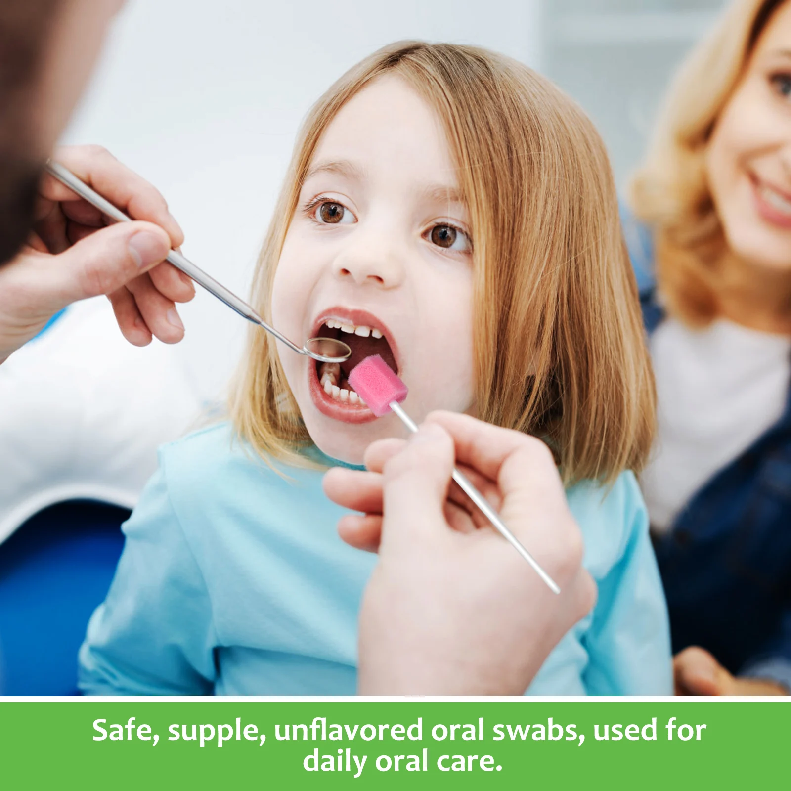 

150 pcs Disposable Oral Care Sponge Swabs Hexagon Pink Mouth Tooth Gums Cleaning Daily Use Safe Hospital Home
