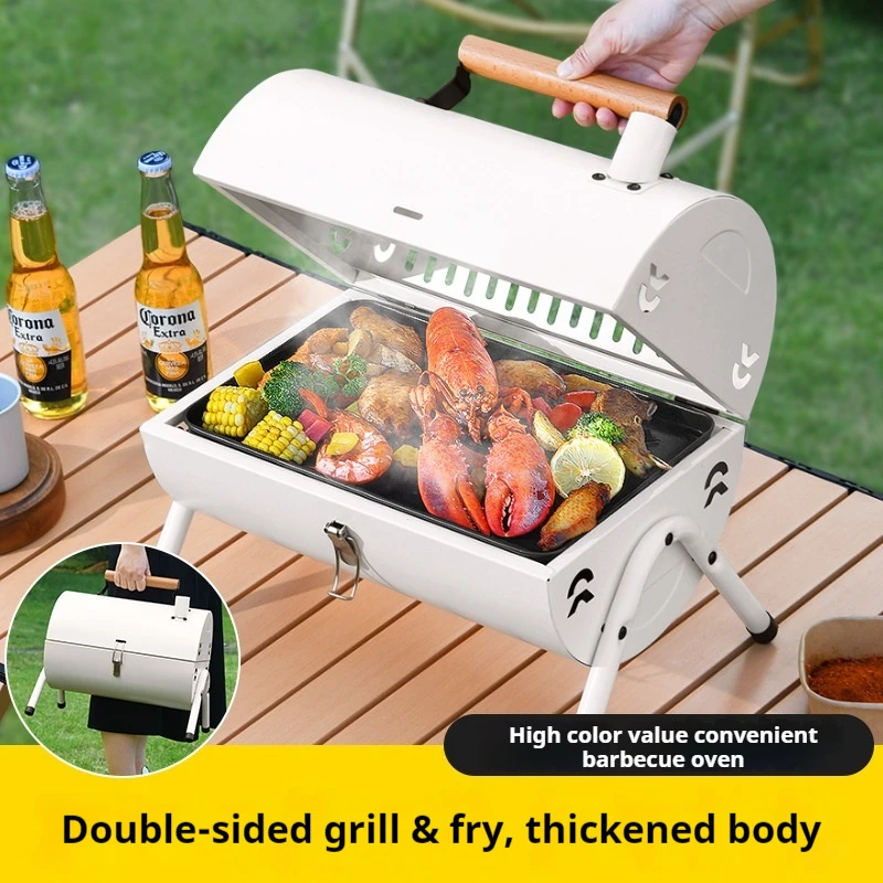 شواية فحم محمولة للشواء، خفيفة - مراجعة Camping Cooking Roll وسعره