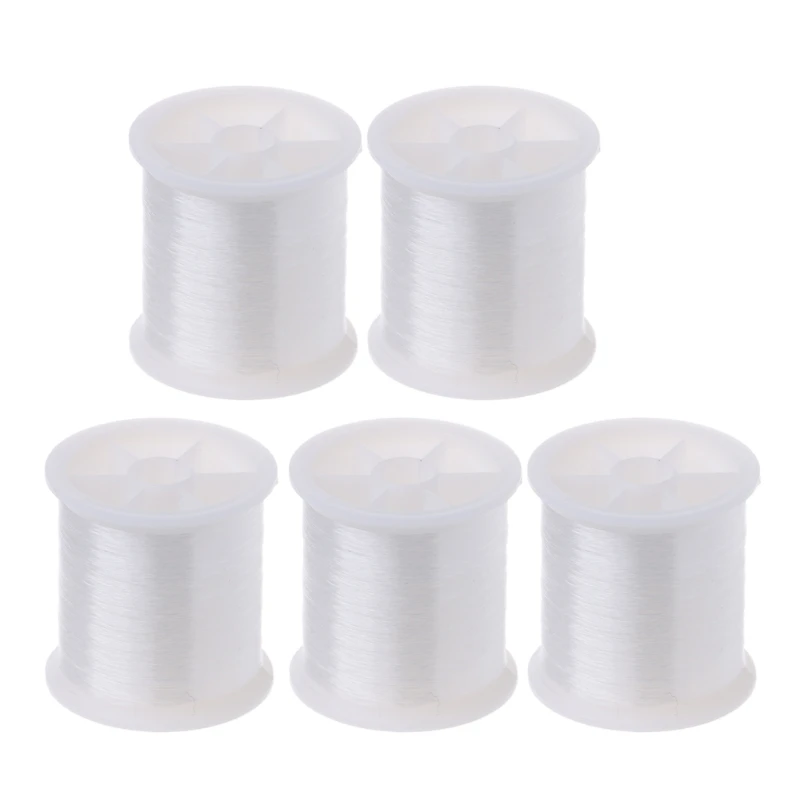 100m/Roll Clear Fishing Line Transparent Nylon Sewing Thread Nylon Thread Beading Cords String for Party Balloon Decor