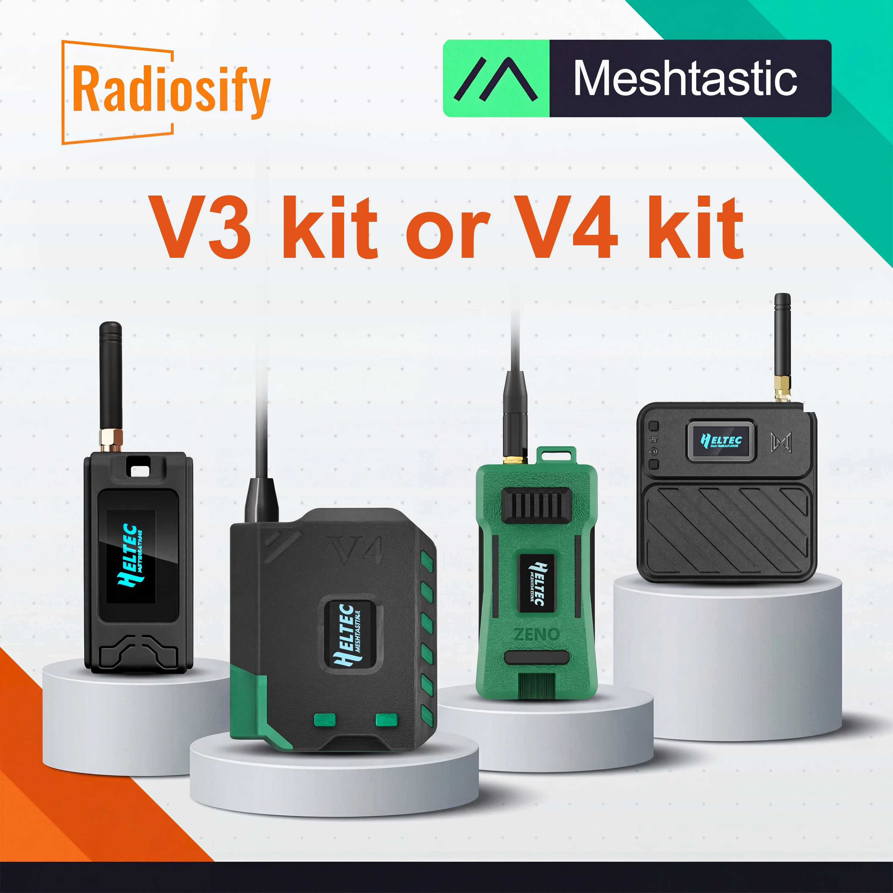 

Heltec WiFi LoRa 32 V3 or V4 with Case ESP32-S3 SX1262 Meshtastic LoRaWAN Board Select V3/V4 Case Option