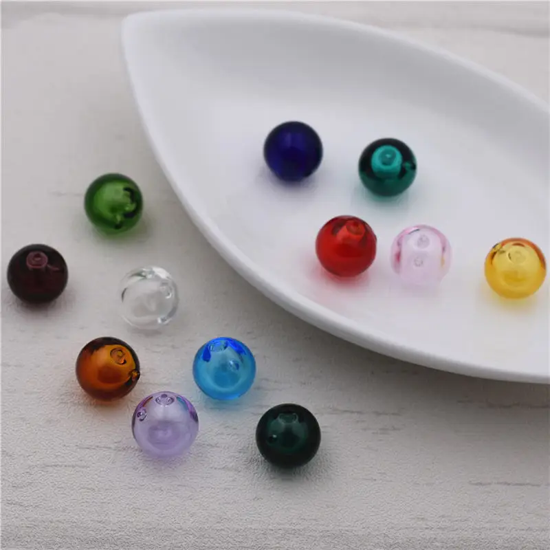 Diffuseur de sexuellement Fait Main pour la Fabrication de Bijoux, Boule de Verre, Huile Essentielle, Bouteille d'Aromathérapie, Pendentif, 8-16mm, 2 Pièces