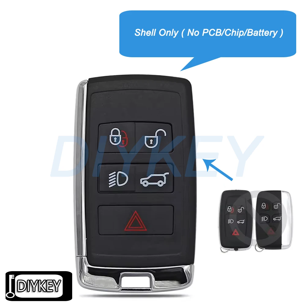 New 5 Buttons Modified Case Smart Remote Car Key Fob Shell Cover for Land Rover Range Rover Sport 2010-2018 FCC ID: KOBJTF10A