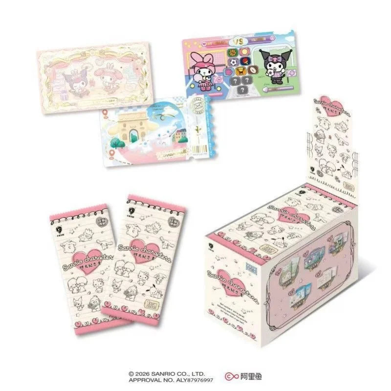 KABAO Original Anime Sanrio Kuromi Hello Kitty Shining Card Cartoon My Melody Collectible Game Card Toy For Fans Collect Gifts