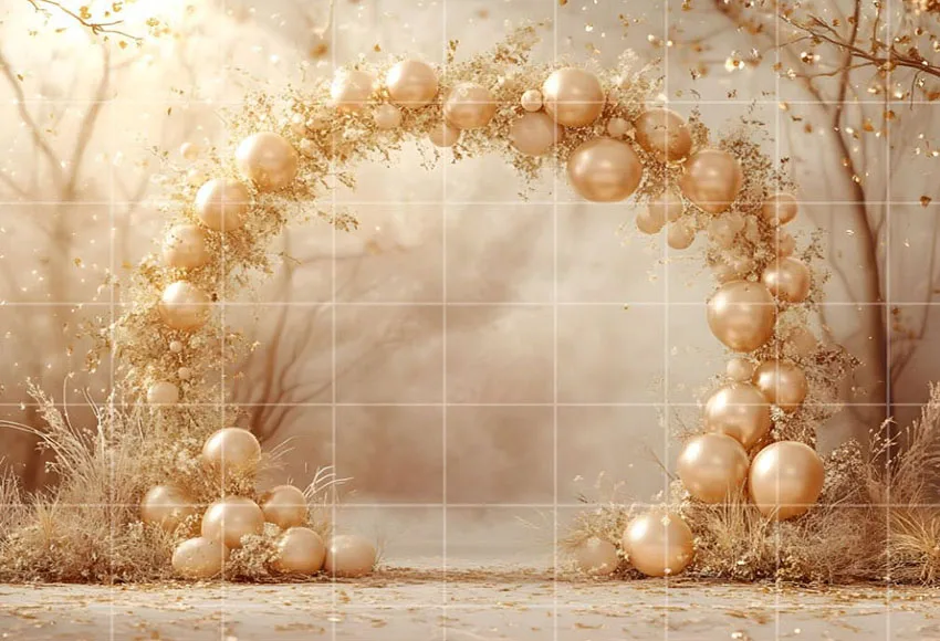 Mehofond Photography Background Gold Balloon Arch Children Birthday Party Cake Smash Family Portrait Decor Backdrop Photo Studio