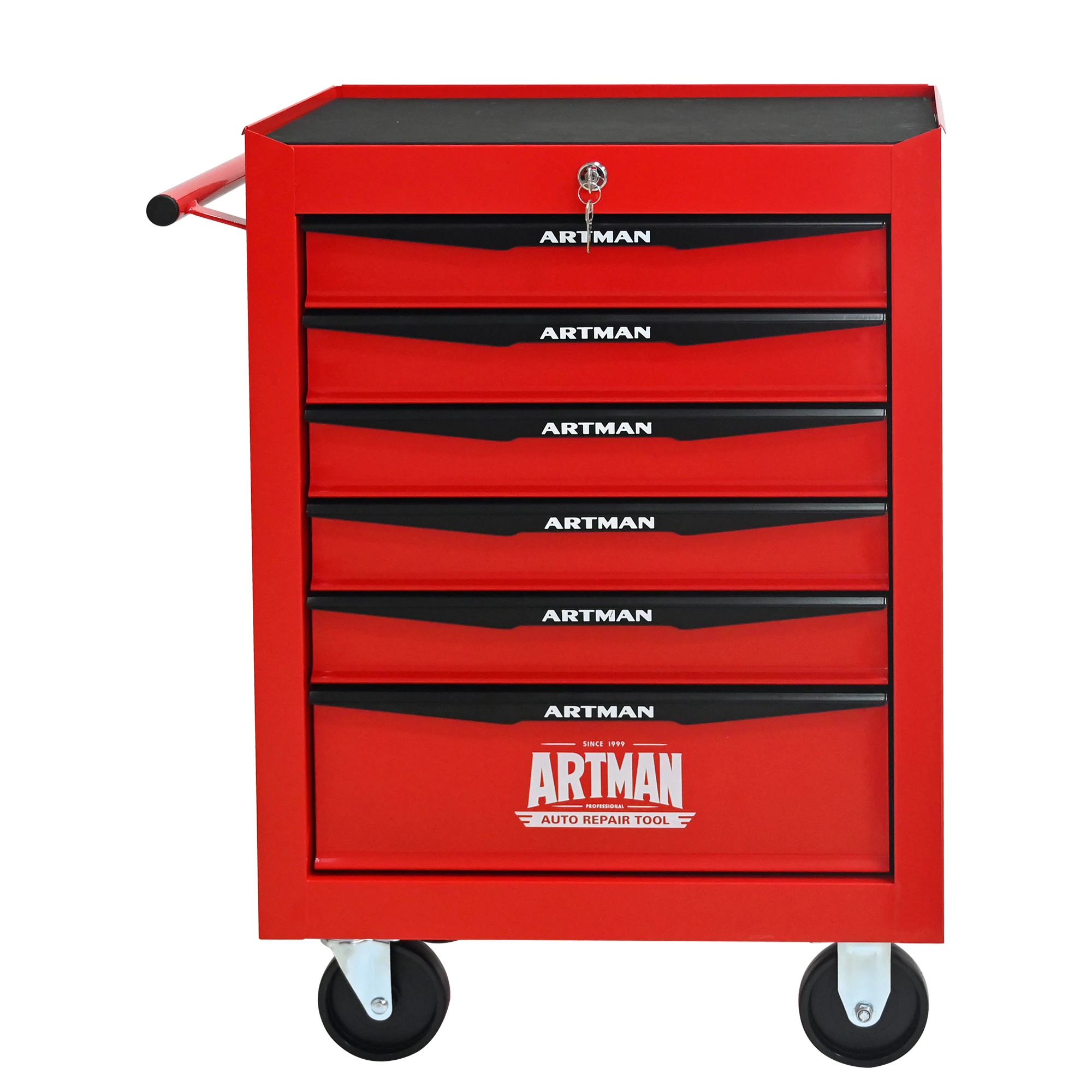 Armadio portatile in metallo per attrezzi, con 6 cassetti, 508 mm (20 pollici). Armadio portautensili con 6 cassetti e guide a sfera per i cassetti, c