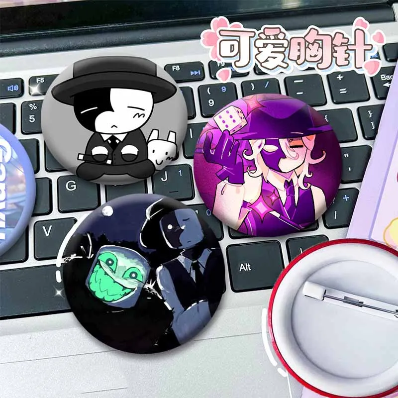 Cartoon Anime Manga Character Die of Death Artful Enamel Pins Cosplay Game Figure Brooches Lapel Badge Jewelry Gifts for Fans