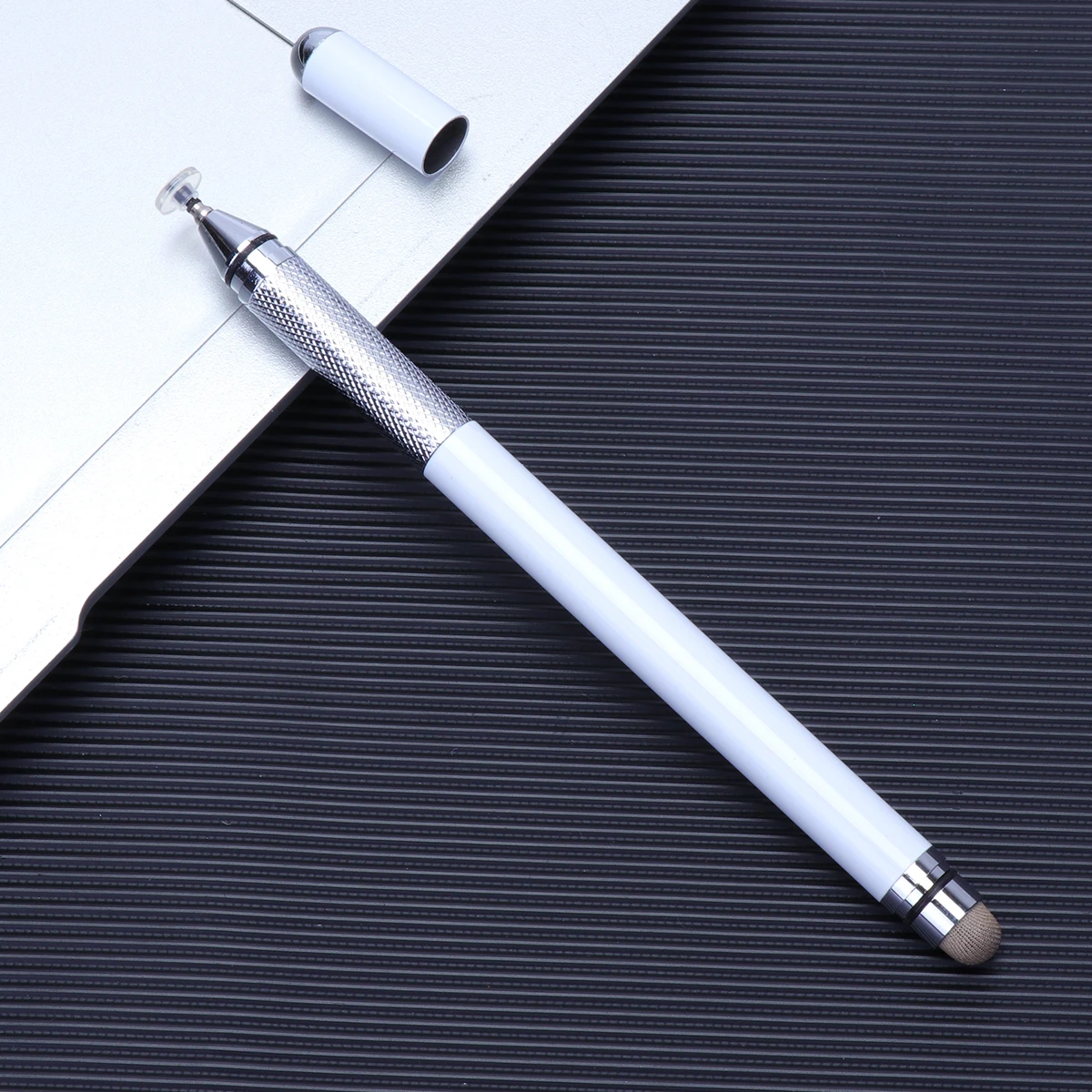 

Touch Stylus Pen Metal Capacitive Disc Disc Stylus For Phone Tablet Screen Writing Drawing Note Taking White