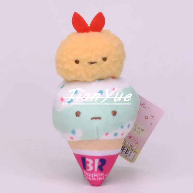 Cute Animal Corner Stuffed Pussy, Ice Cream Cone Version, Criatura Sumikkogurashi, Brinquedos de Natal para Natal, 12cm