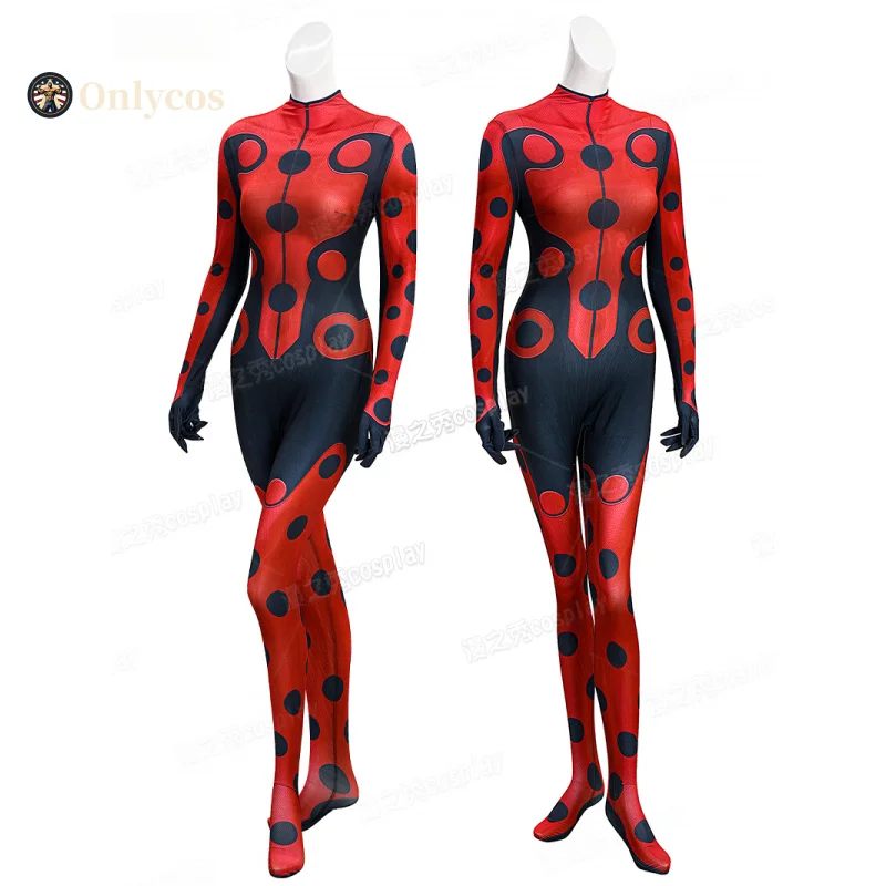 Anime milagrosa joaninha marinette cosplay traje manchado macacão adorável uniforme festa de halloween role play outfit feminino