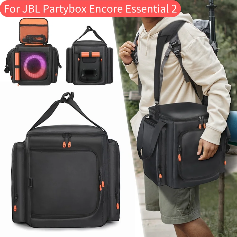 For JBL Partybox Encore Essential 2 Portable Speaker Dust Case Large Capacity Double-Sided Speaker Storage Bag Speaker Carry Bag
