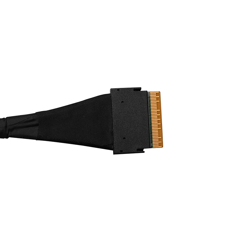 PCIE4.0x8 SFF8654 auf SFF8654 Stecker auf Stecker Datenkabel Slimsas 8X SFF8654 X8 GEN4 sas4.0 Versilbertes Kabel für GPU-Grafikkarte – Detail 2