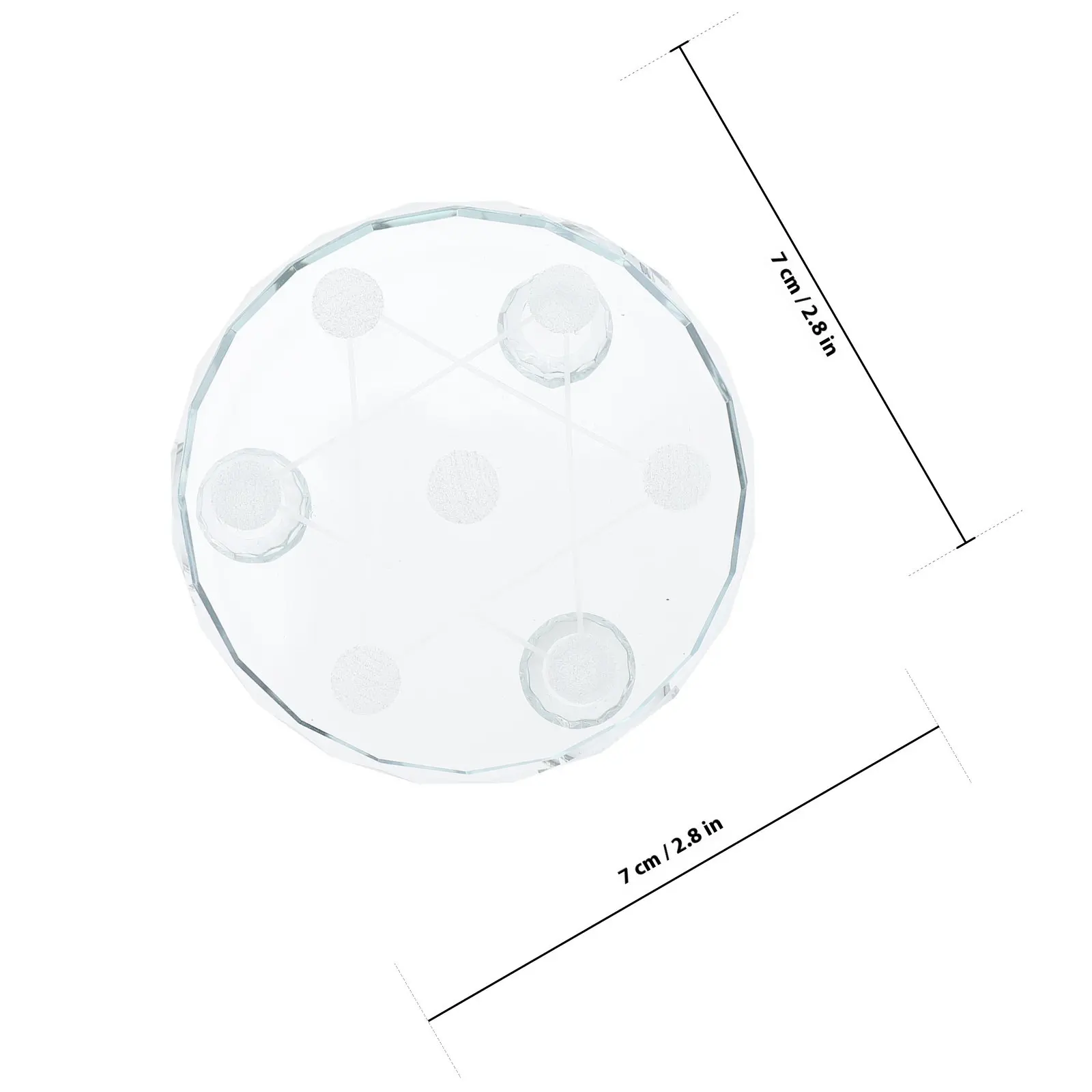 1Pcs Delicate Crystal Display Plate Seven-Star Pattern Glass Tray Elegant Jewelry Storage Holder Transparent Home Living Room