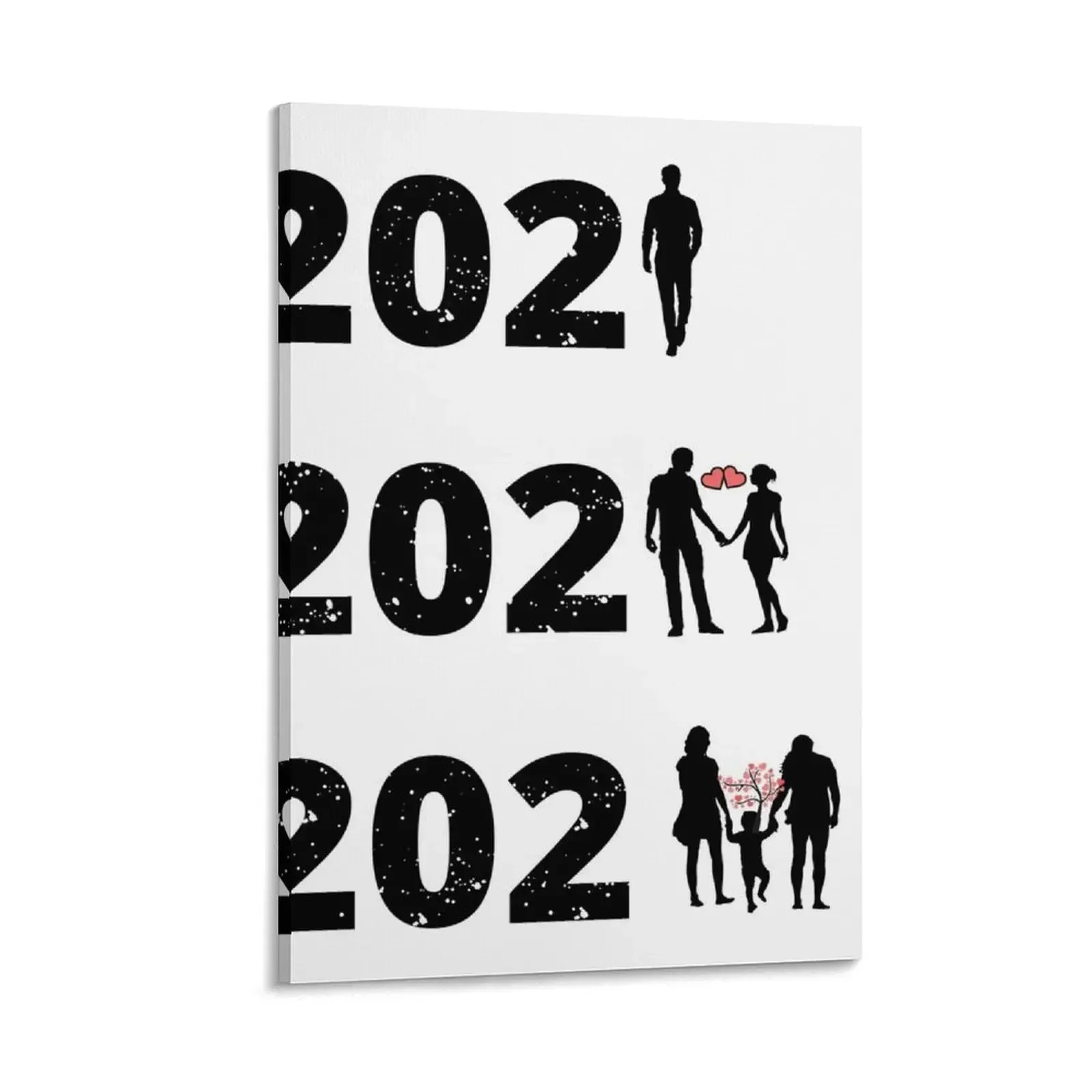 

2021, 2022, 2023 Happy new year t-shirt Canvas Painting anime posters home decorations room decor
