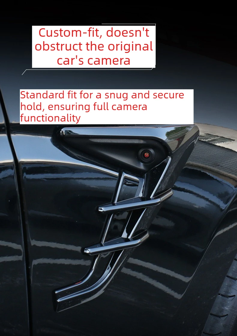 2Pcs Side Camera Cover for Tesla Model Y Juniper Launch Model 3 Highland 2026 2025 ABS Leaf Board Dash Cam Protect Kit Stickers