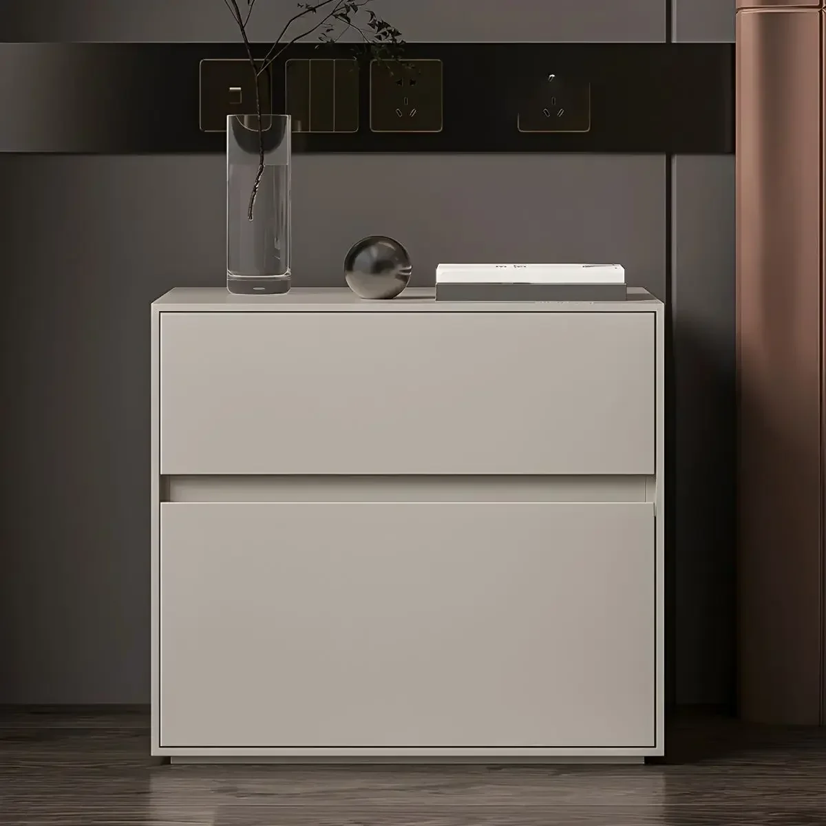 

quality assurance Hot Sale Wooden Bedside Bedroom Side Table Nightstand With Drawer Night Table Bedside T