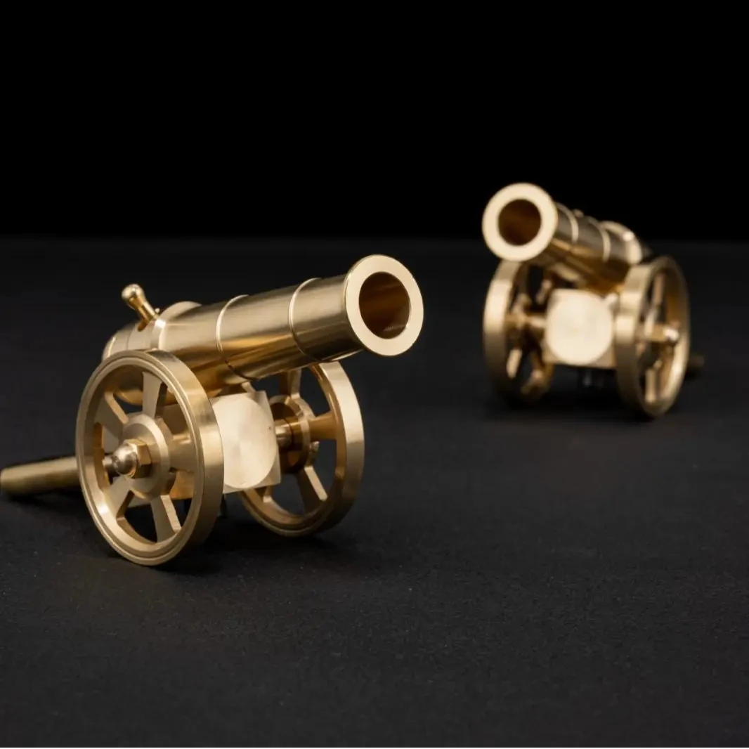 Solid Brass Cannon Military Model Military Souvenir Table decoration and accessories Home Decoration Sculptures and figurines