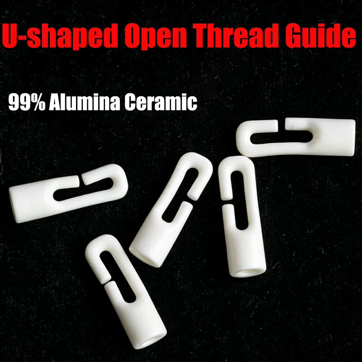 99% Alumina Ceramic U-shaped Thread Guide Hook 25.5mm Length Textile Yarn Guide Eyelet for Knitting Weaving Machine