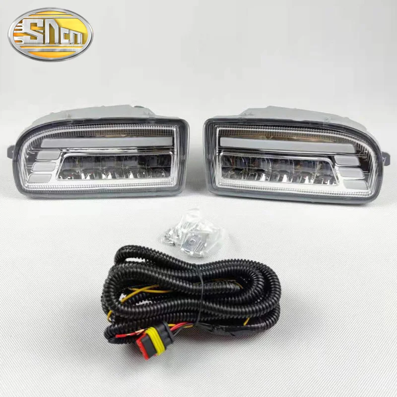 SNCN LED Daytime Running Light For Toyota Land Cruiser LC100 FJ100 Car Accessories Waterproof ABS 12V DRL Fog Lamp Decoration