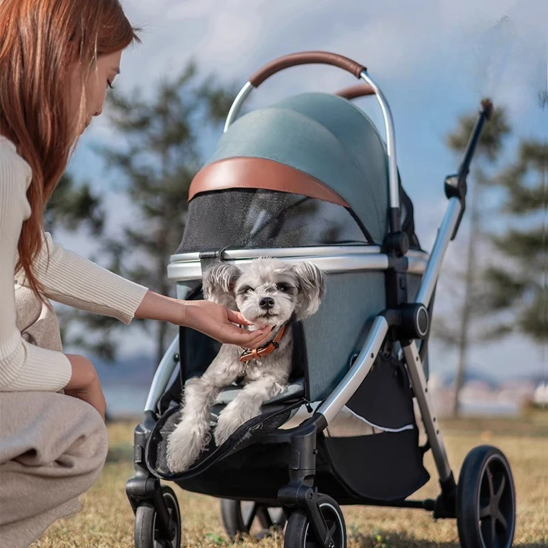 Small and medium-sized dog cart separation and upgraded outdoor elderly dog cat cart