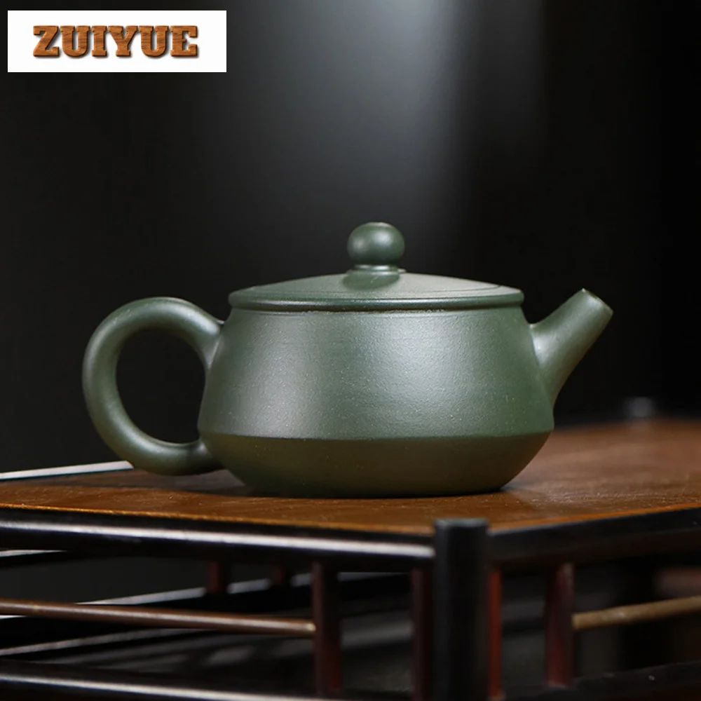 Estética Yixing Bule De Argila Roxa, Panela Artesanal, minério cru, Chaleira De Lama Verde, Conjunto De Chá Chinês Zisha, Teaware Collection Craft,