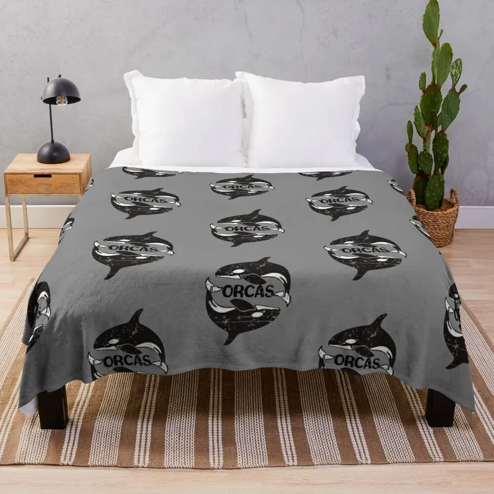 

ORCAS Throw Blanket Shaggy Polar Heavy Bed Fashionable Blankets