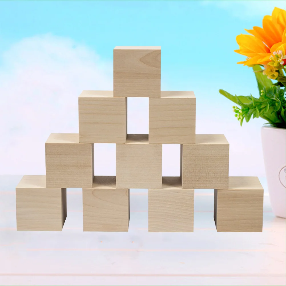 12 Pcs Baby Blocks Childrens Toys Infant Building Children’s Play Wooden Educational