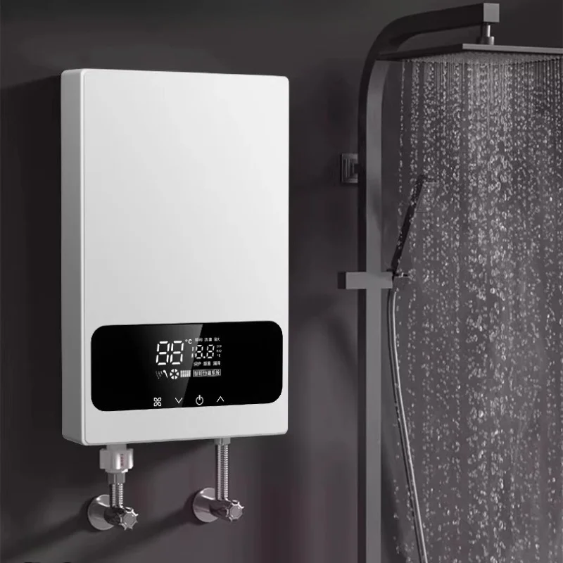 Instant Hot Water Heater Small Size 5500W, Constant Temperature for Rental Home Bathroom Shower & Hairdressing