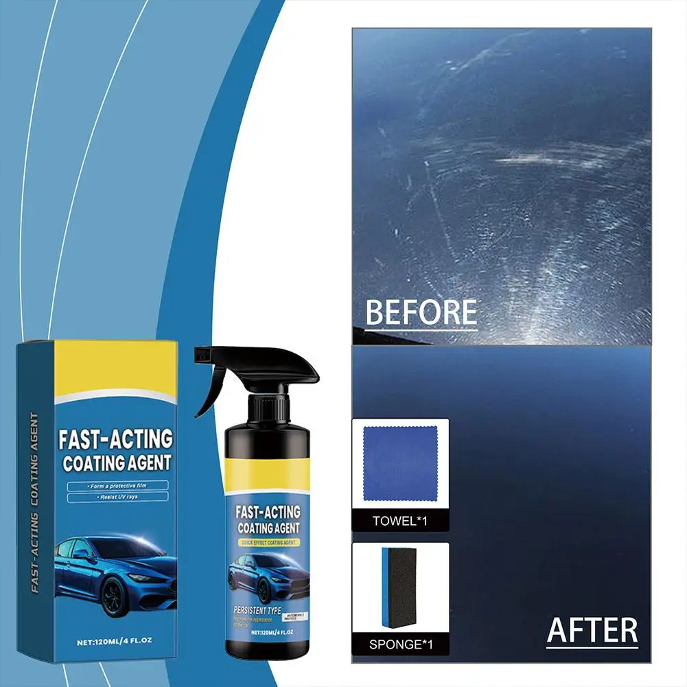 Car Coating Spray Vehicle Refurbish Agent Car Fast-Acting Coating Spray Multi-functional Coating Renewal Agent High Protection