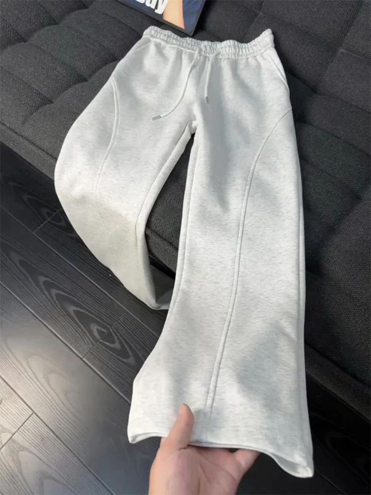 

American Sle Slant Cut Loose Feel Straight Leg Spor Casual Pants for Men Cleanfit Autumn Wear Comfortable Straight Tube