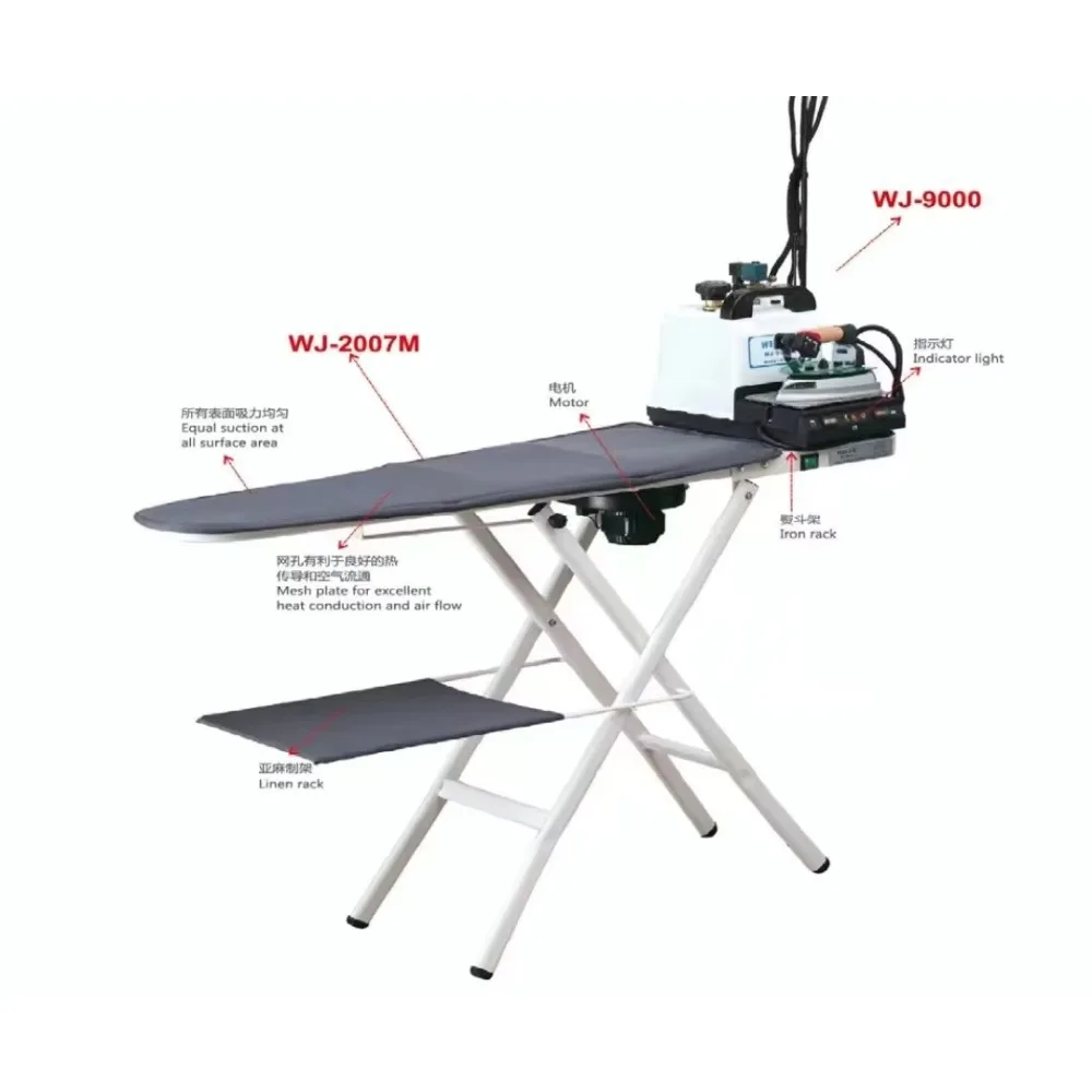 Electric Steam Iron Machine, Industrial Press Ironing Machine with Table, Professional Garment Steamer
