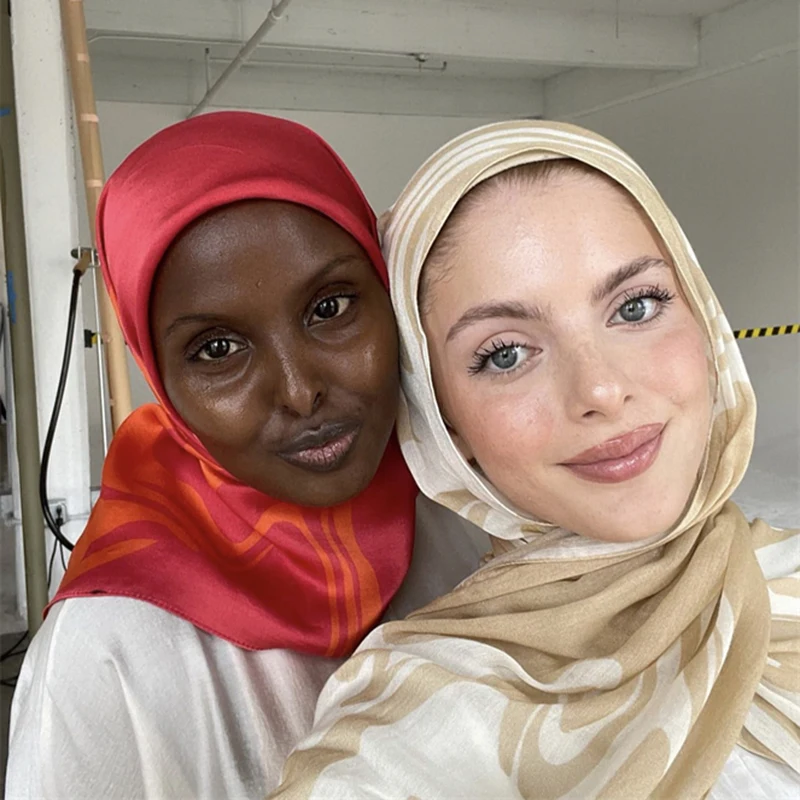 

New Women's Watercolor Hijab Scarf Bandana Headband Vintage Luxury Beach 180cm Long Handkerchief Bohemia Muslim Accessories 2025