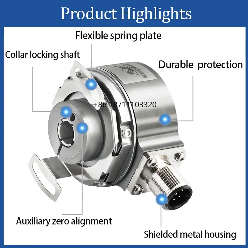 K42 short circuit protection line driver output 5V 6000rpm miniature Sin/Cos rotary encoder incremental type