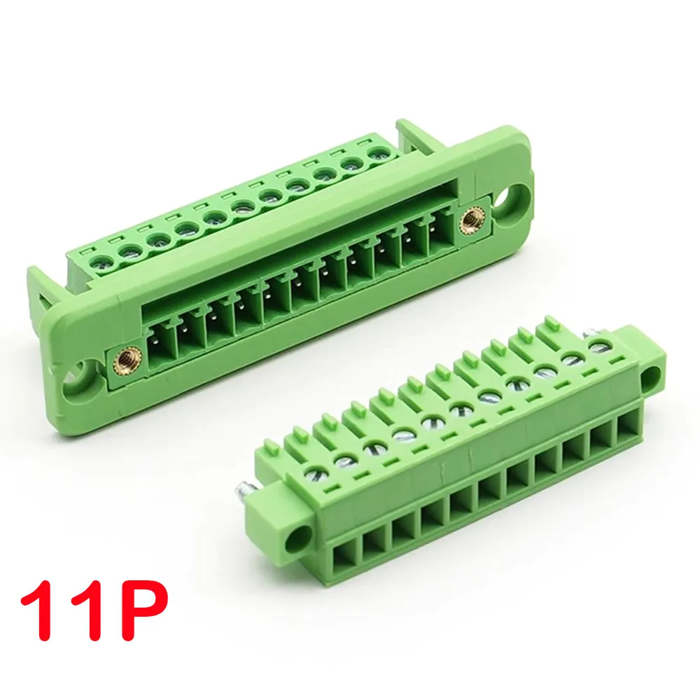 1Set 15EDGWC Pitch 3.81mm 2P/3P/4P/5P/6P/8P/9P/10P/11P/12P Pluggable Terminal Block Connector Soldeerloze Bedrading Plug Connectors