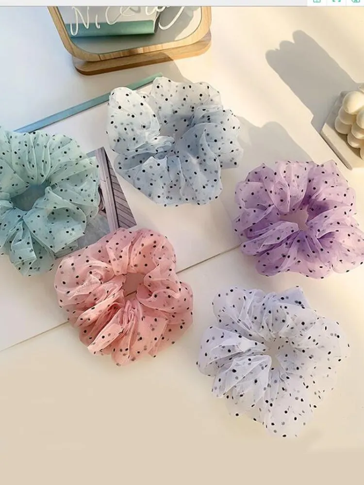 

Fashion Women Hair Scrunchies Girl Elastic Hair Band Sweet Headwear Simple ​Hair Ties Ponytail Holder Retro Hair Accessories