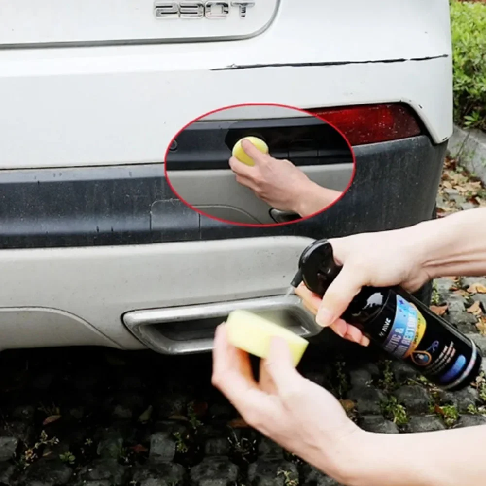 Car Plastic Restorer Coating Long-Lasting Protect Repair Whitening Black Shine Plastic Trim & Rubber Care Shiny And Darker