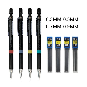 0,3/0,5/0,7/0,9 mm Crayon mécanique avec tiges à mine Set Crayon mécanique pour l’écriture scolaire Fournitures de dessin Fournitures de dessin Fournitures de papeterie 12 meilleures ventes 0,9mm - No 12