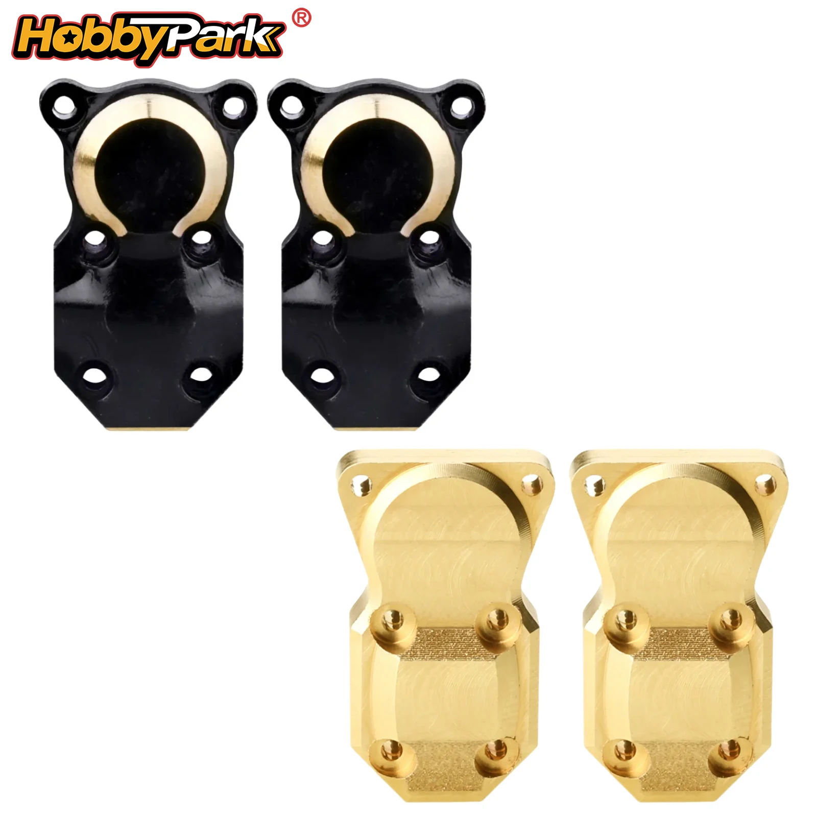 

HobbyPark Brass Differential Diff Cover Front Rear Axles for Axial SCX24 90081 AXI00001 AXI00002 AXI00004 2pcs