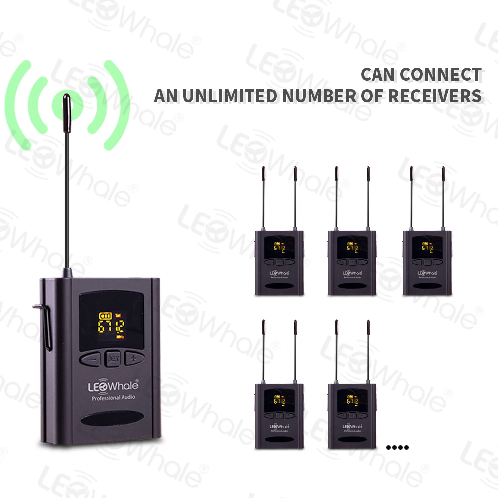 Sistema de Monitoreo de retorno de escenario Inalámbrico UHF con carga USB para controlador Android/Ios, mezclador de tarjeta de sonido, consola de Audio