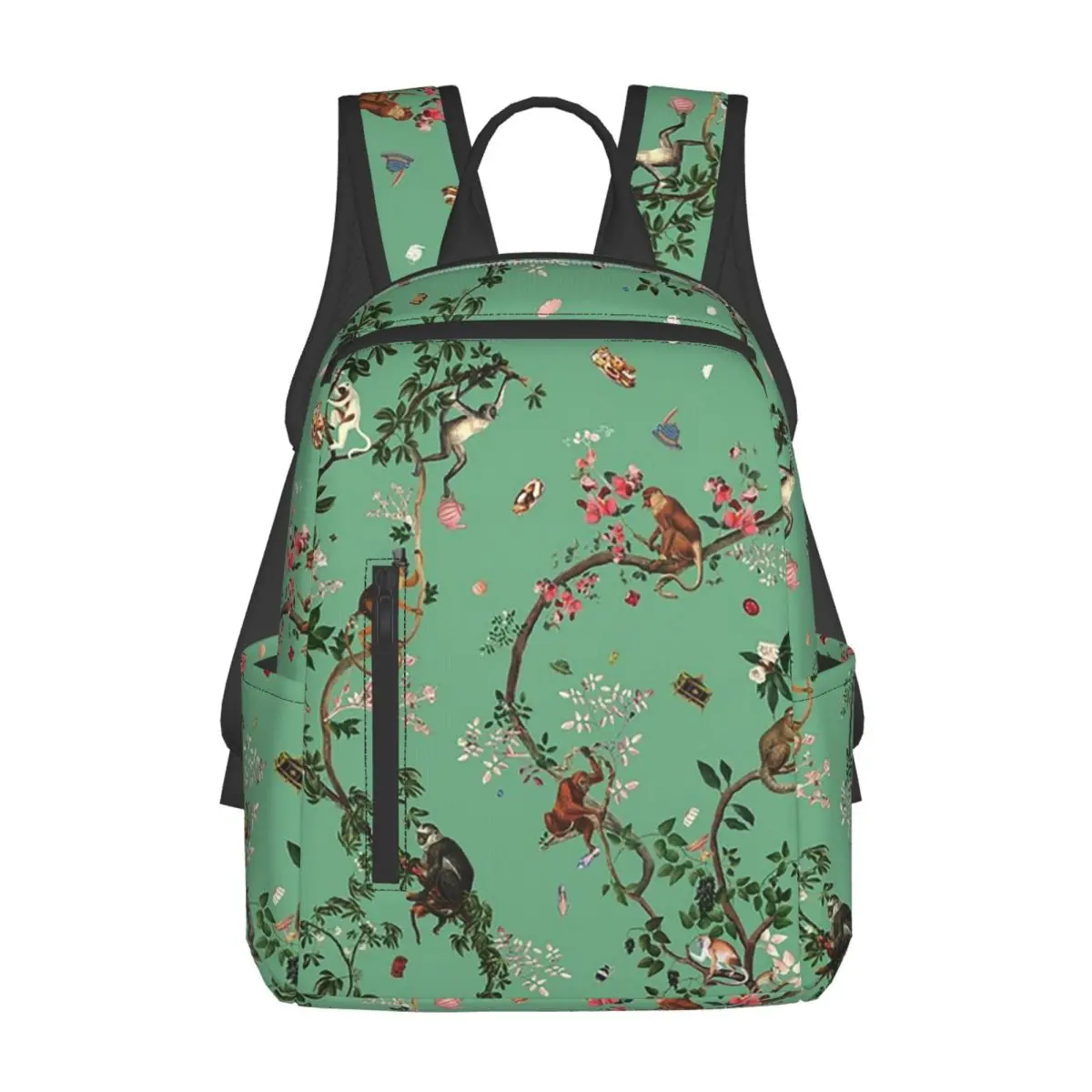 

Зеленый рюкзак Monkey World, вместительный детский рюкзак, школьная сумка, сумки на плечо для мужчин и женщин